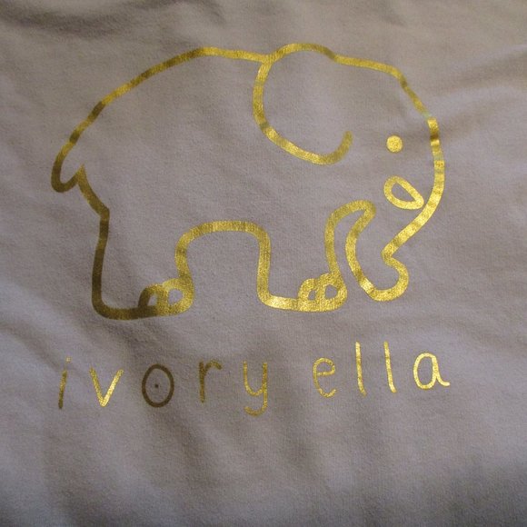 Ivory Ella Elephant Woman Small Blue Gold Graphic Long Sleeve Pullover Hoodie - Picture 4 of 6